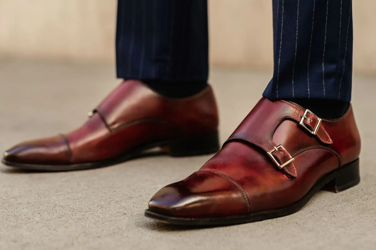 The Burton Double Monk Strap - Oxblood