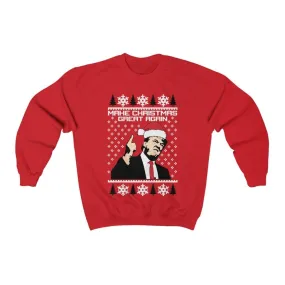 The Donald Trump Ugly Sweater Make Christmas Great Again Christmas Sweatshirt