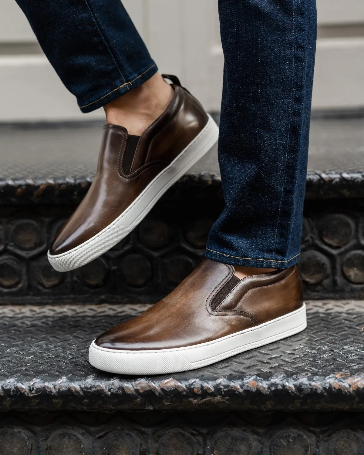 The Ellis Slip-On Sneaker - Brown