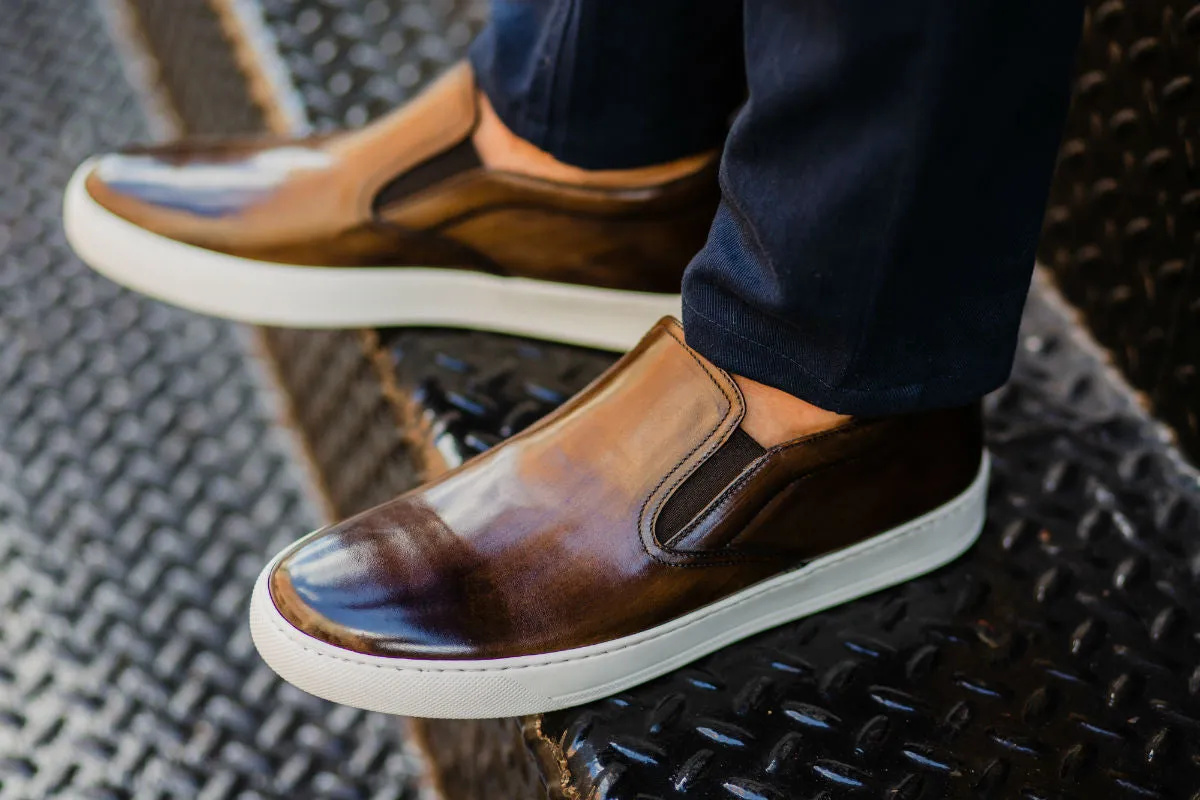 The Ellis Slip-On Sneaker - Brown