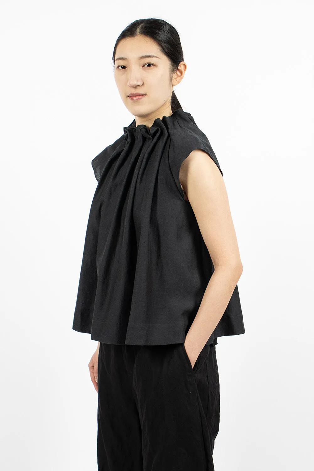 The Magician Top Soft Herringbone Charcoal