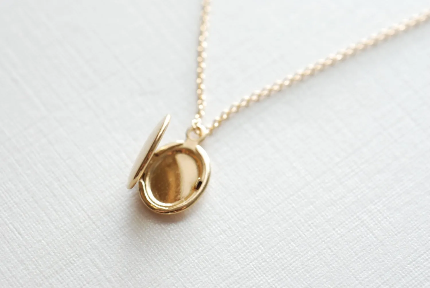 Wholesale Gold Locket Necklace- Heirloom Locket, Dainty Locket Necklace, Gold Locket Gift Simple Everyday Jewelry by HeirloomEnvy