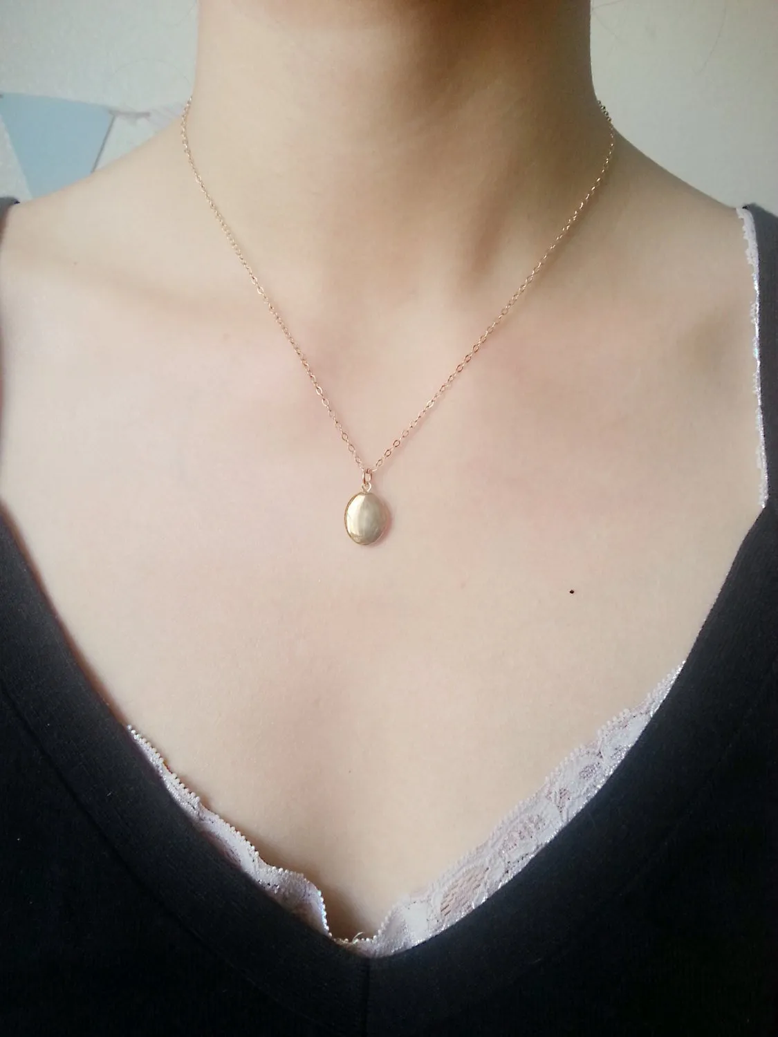 Wholesale Gold Locket Necklace- Heirloom Locket, Dainty Locket Necklace, Gold Locket Gift Simple Everyday Jewelry by HeirloomEnvy