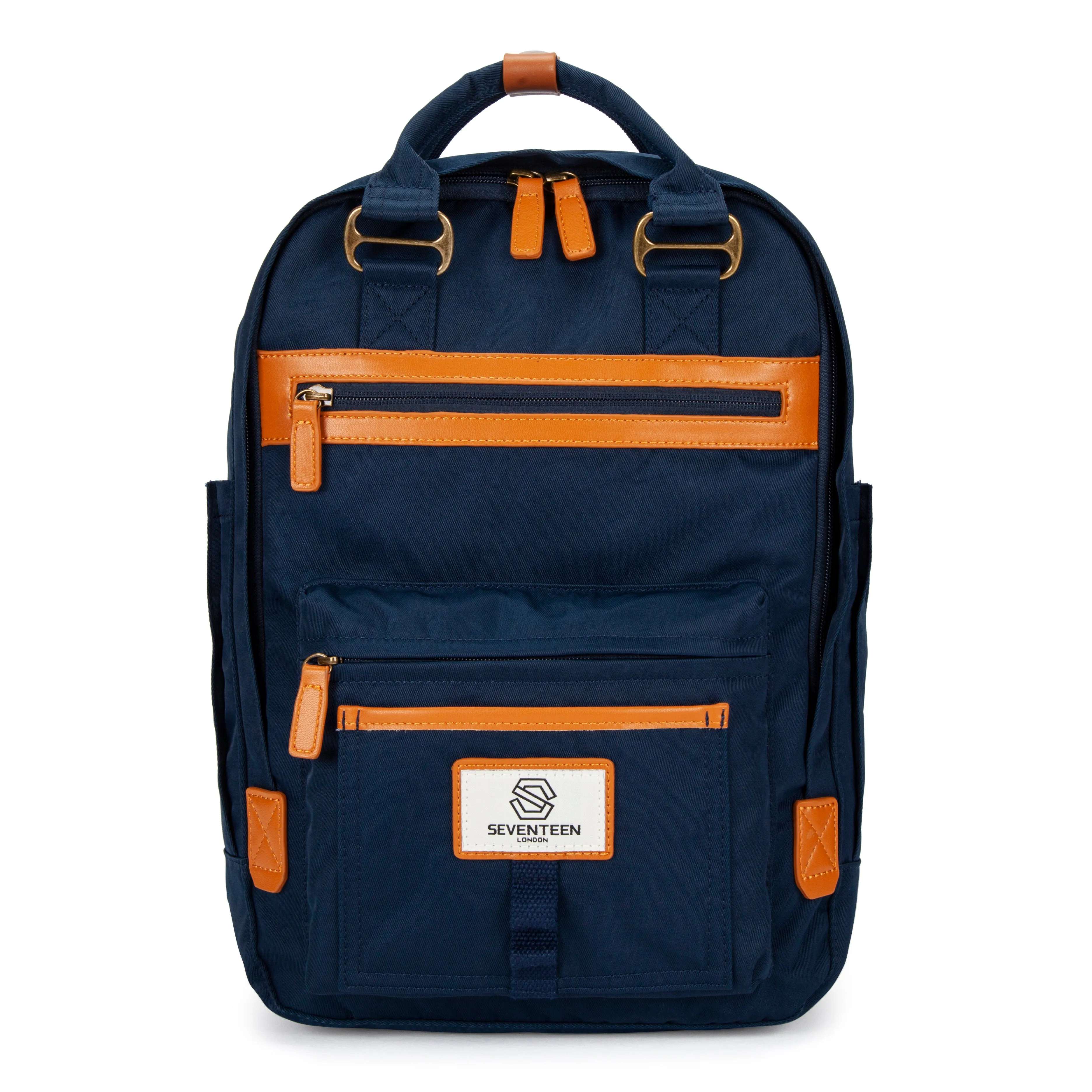 Wimbledon Backpack - Navy with Tan