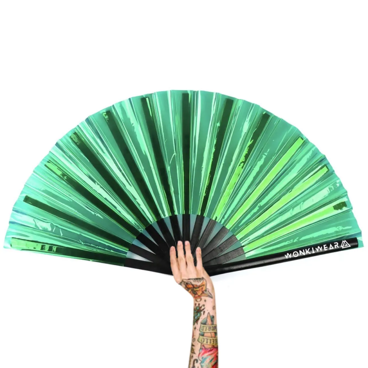 XL Festival Fan - Iridescent, Emerald Ecstasy