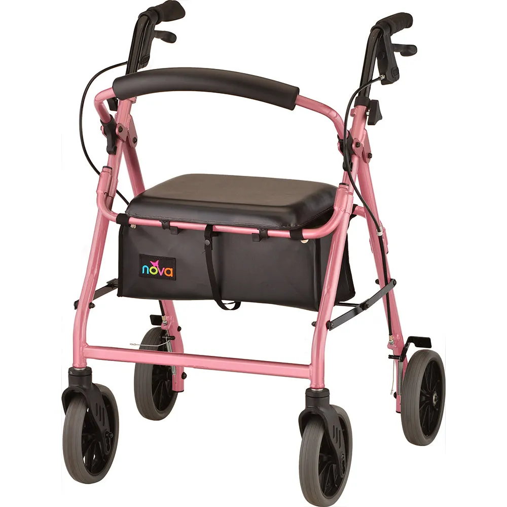 Zoom Rollator Walker in 4 Sizes & A Rainbow of Colors