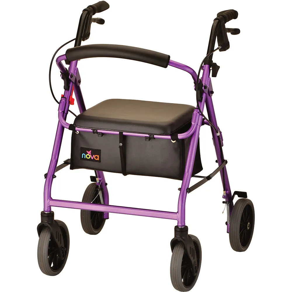 Zoom Rollator Walker in 4 Sizes & A Rainbow of Colors